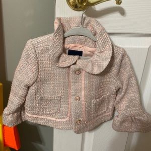 Pink Tweed half coat